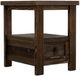 International Furniture Direct Dutton Brown Chairside Table-0