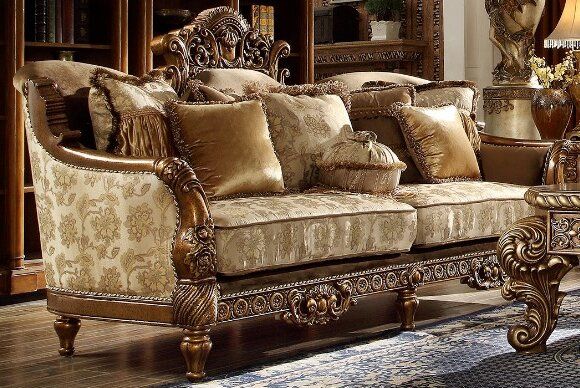 Homey Design Light Brown/Light Maple Sofa