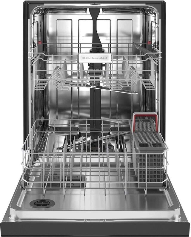 KitchenAid® 24" Black Built In Dishwasher-2