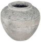 A & B Home Light Gray 9" Planter Pot with Swirling Patterns-0