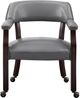 Steve Silver Co. Tournament Cherry/Gray Arm Chair with Casters-0