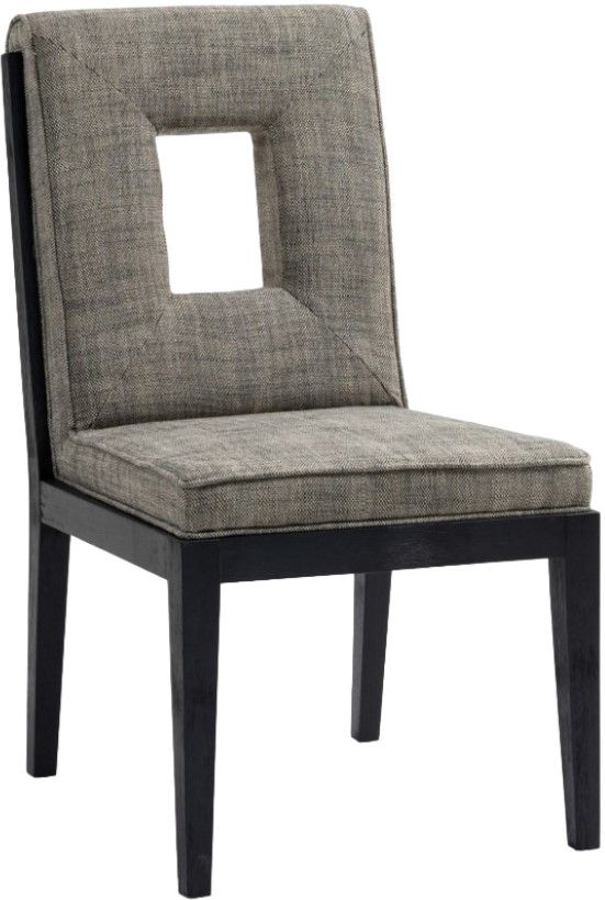Meridian Furniture Gwendolyn Gray/Black Upholstered Dining Side Chair-0