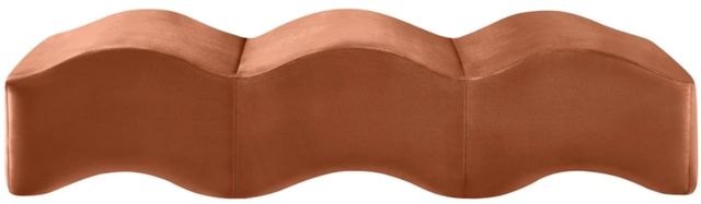 Meridian Furniture Wave Cognac Upholstered Bench-1