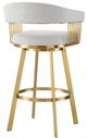 Armen Living Chelsea Gold/Silver Bar Stool-2