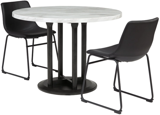 Signature Design by Ashley® Centiar 3-Piece Black/Two-tone Dining Set-0