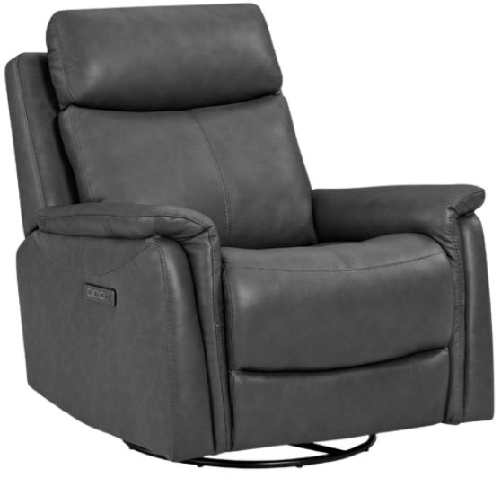 Liberty Furniture Rowland Aline Coal Leather Power Swivel Glider Recliner-0
