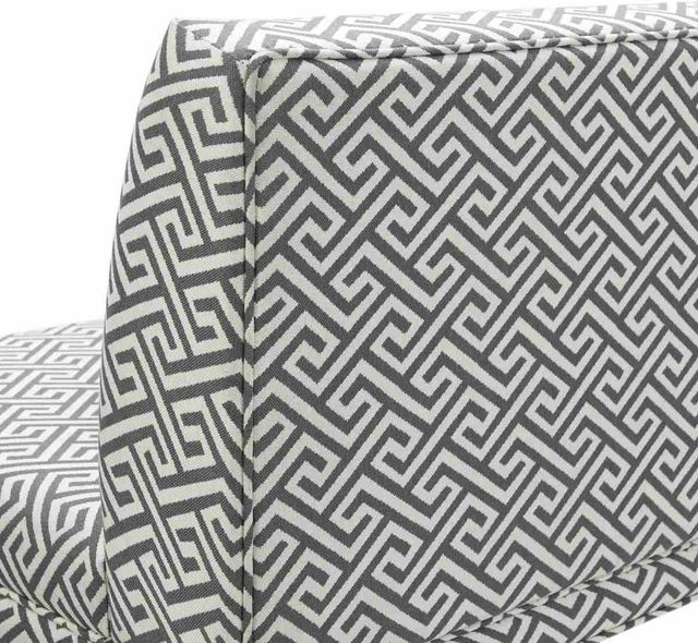 Elements International Gramercy Gray/Walnut Upholstered Dining Settee-3