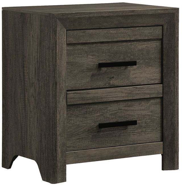 Elements International Eleanor Mocha Gray Nightstand -0