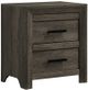 Elements International Eleanor Mocha Gray Nightstand -0