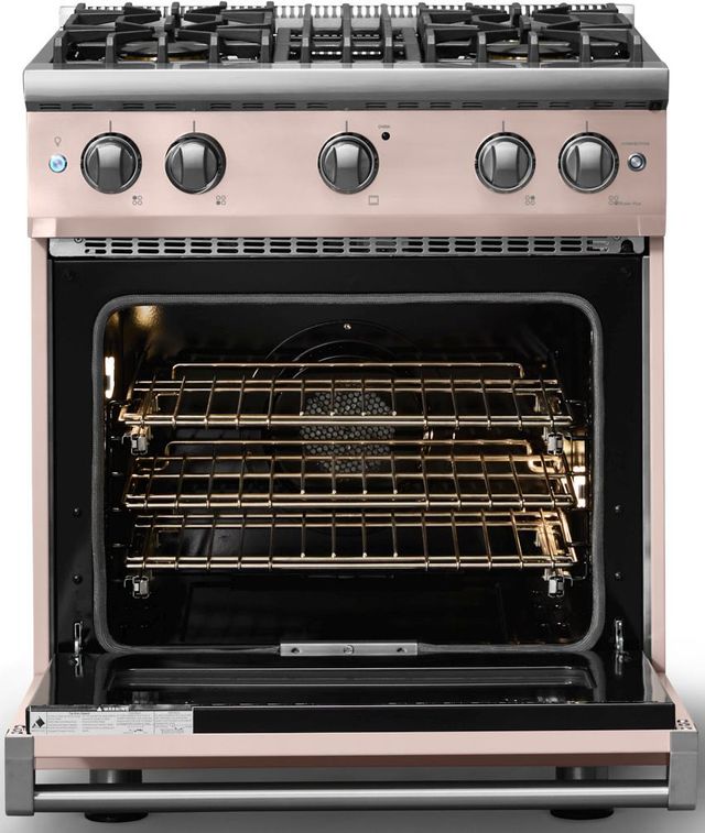 Viking® 5 Series 30" Blush Pro Style Gas (LP) Range with Polished Chrome Trim-1
