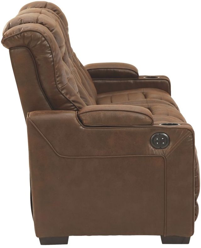 Signature Design by Ashley® Owner's Box Thyme Power Reclining Sofa with Adjustable Headrest-2