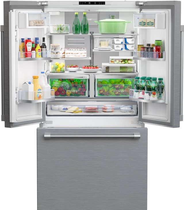 Beko 36 in. 20.5 Cu. Ft. Fingerprint-Free Stainless Steel Counter Depth French Door Refrigerator-2