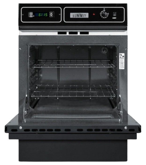 Summit® 24" Black Built In Electric Single Wall Oven-1