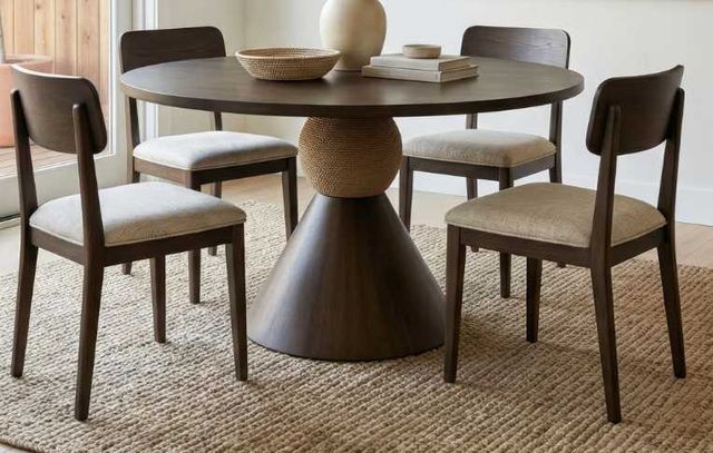 Liberty Furniture Briarcrest 5-Piece Dark Smoke/Taupe Optional Pedestal Dining Table Set-0