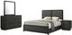 Coaster® Cavelle 4-Piece Black Eastern King Bedroom Set-0