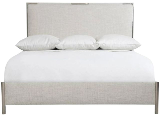 Bernhardt Modulum Gray/Stainless Steel Queen Panel Bed-1