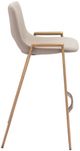 Zuo® Modern Desi Beige/Gold Counter Stool-1