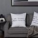 Stylecraft Tinck Dark Gray/White Throw Pillow-3