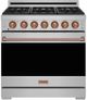 Thor Kitchen® Gordon Ramsay 36" Stainless Steel/Rose Gold Freestanding Pro Style Gas Range-0