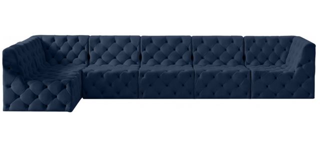 Meridian Furniture Tuft 6-Piece Navy Modular Sectional Set-0