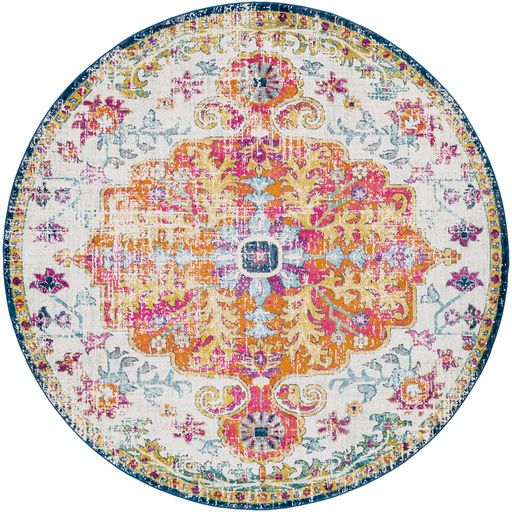 Surya Harput Multi-Color 8' Round Rug-0