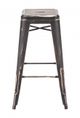 Zuo® Marius Antique Black Gold Set of 2 Bar Stool-1