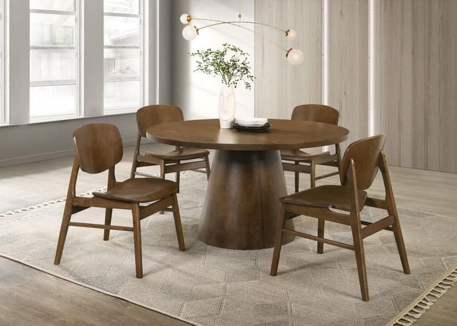 Coaster® Franklin 5-Piece Dark Brown Dining Table Set-1