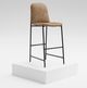 International Furniture Direct Seating Blacksmithing Matte Black/Cognac 30" Barstool-1