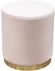 Diamond Sofa® Sorbet Blush Pink/Gold Accent Ottoman-0