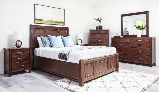 Mako Wood Furniture Whistler Maple Double Panel Bed-0