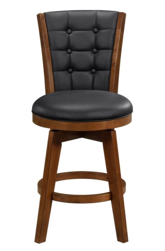 Mazin Furniture Medford Black Swivel Counter Height Chair-3