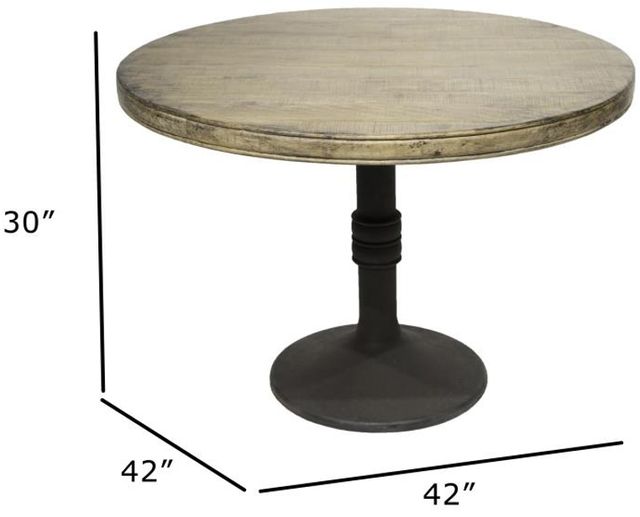 Nest Home Collections Sadie Antique Natural Dining Table with Iron Base-2