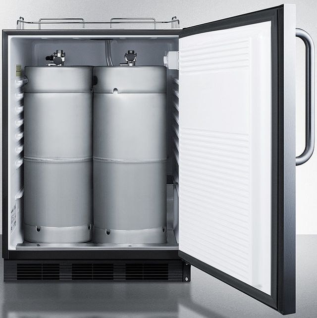 Summit® Commercial Series 5.5 Cu. Ft. Stainless Steel Beer Cooler/Kegerator-3