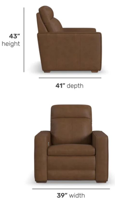 Flexsteel® Dutch Cortado Brown Power Recliner with Power Headrest and Lumbar-3