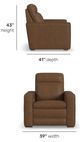 Flexsteel® Dutch Cortado Brown Power Recliner with Power Headrest and Lumbar-3