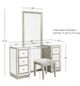 Coast2Coast Home™ Kiara 2-Piece Elsinore Champagne Vanity Mirror and Stool Set-2