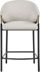 Coaster® Chadwick 2-Piece Beige/Glossy Black Sloped Arm Counter Stools-2