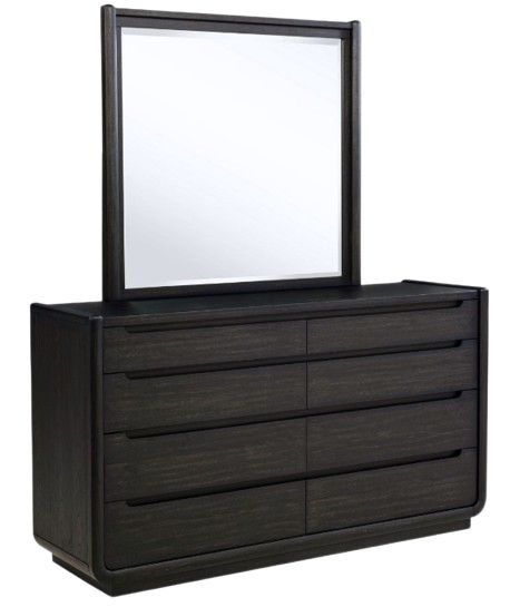 Coaster® Leandro Burnished Black Dresser and Mirror-0