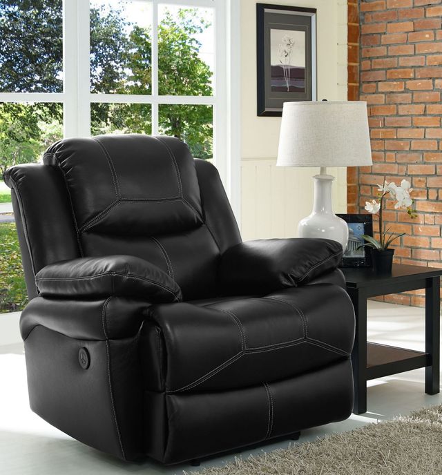 New Classic® Home Furnishings Flynn Premier Black Glider Recliner-1