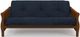 dhp furniture® Blue Walnut Wood Futon with Arms-3