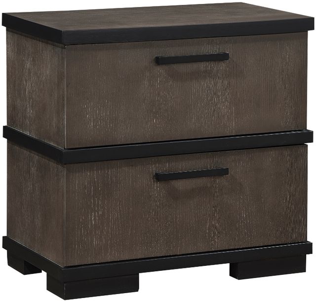 Homelegance® Acworth Black/Brownish Gray Nightstand-0
