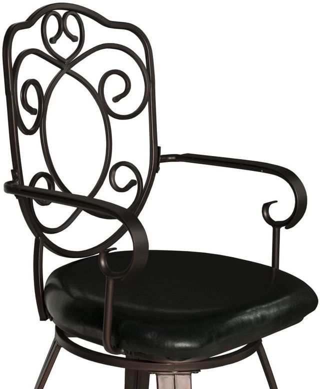 Linon Crested Dark Brown Bar Stool-2