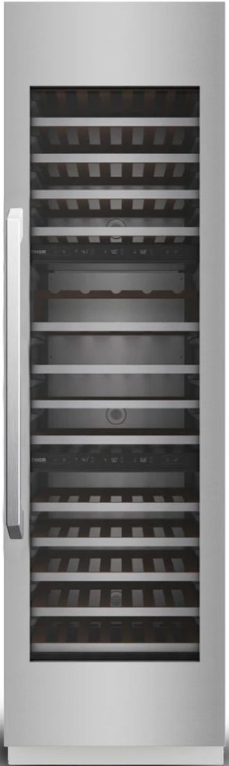 Induction Hardware 24" Stainless Steel Three Zone Built-In Wine Cooler-0