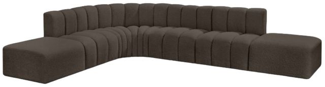 Meridian Furniture Arc 7-Piece Brown Sectional-0