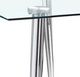 Coaster® Gilman Glass Top Dining Table with Polished Chrome Tapered Legs-1