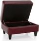 Decor-Rest®  3A1 Red Leather Storage Ottoman-1