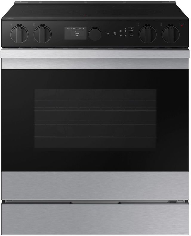 Samsung Bespoke 30" Stainless Steel Slide-In Electric Range-0