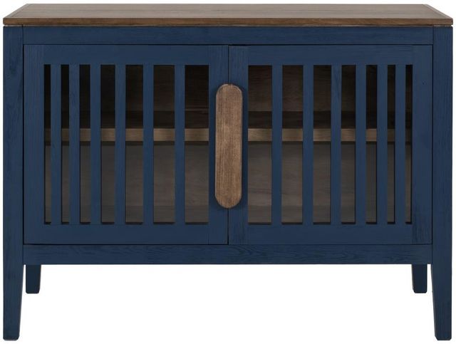 International Furniture Direct Autumn Brown/Dark Blue Console-2