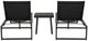 Linon Alora 3-Piece Black Aluminum/Fabric Lounge Chair Set-3