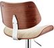 Armen Living Leland Cream/Chrome Adjustable Bar Stool-4